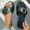 thumbnail image 6 of Quaouag Sandals Slides Womens Open Toe Mule Slip On Slide Shoes, 6 of 7