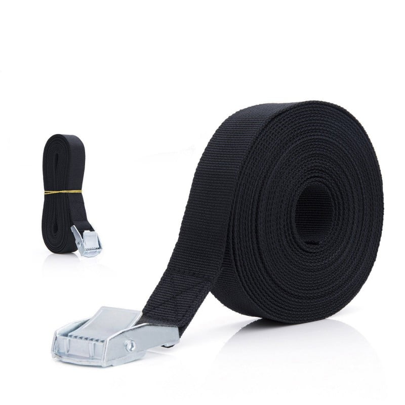 50mm Black 2Pcs Heavy Duty Tensioning Belts Lashing Strap Trailer Tie Down Straps 25