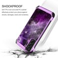 thumbnail image 3 of Compatible with Samsung Galaxy S21 Case 6.2 Inch 2021,Slim Fit Glow in The Dark Shockproof Protective Hybrid Hard PC Soft TPU Bumper Drop Protection Girl Women Phone Cover,Nebula/Space Design, 3 of 8