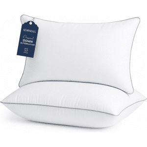 SORMAG Queen Size Down Alternative Pillows 2 Pack