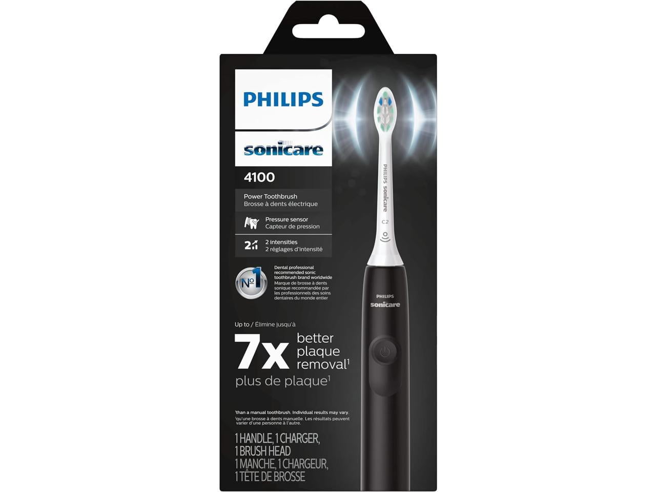 Philips Sonicare 4100 Power Toothbrush, Rechargeable Electric Toothbrush with Pressure Sensor, Black (HX3681/24) Philips Sonicare 4100 Power Toothbrush, Rechargeable Electric Toothbrush with Pressure Sensor, Black (HX3681/24)