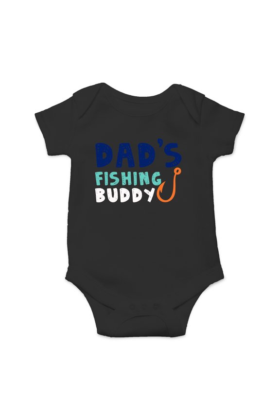 Dad's Fishing Buddy - Pack My Diapers, I'm Going Fishing with Daddy - Cute One-Piece Infant Baby Bodysuit