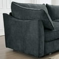 thumbnail image 6 of 112'' Chenille Convertible Deep Seat L Shaped Sofa Couch Oversized Modular Sofa with Ottoman and Storage Pull Out Drawers for Living Room,Grey, 6 of 9