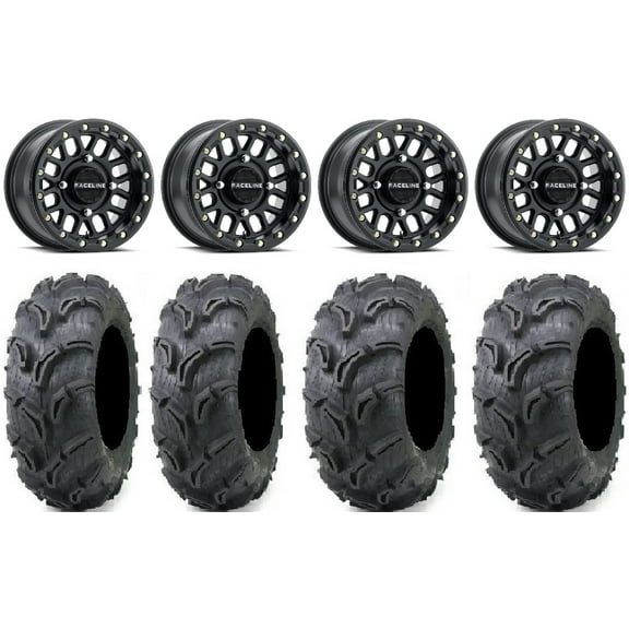 Raceline Podium Bdlk 14" Bk Wheels 28" Zilla Tires Polaris RZR XP 1000 / PRO XP / Ranger XP 900/1000