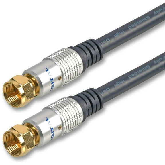 PRO SIGNAL - HQ F-Type Coaxial Satellite Lead Male to Male, 10m Blue