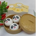thumbnail image 2 of Dumpling Squishy Stress Ball Fidget Toys Small Squeeze Dough Balls 3Pcs in Steamer, Cute Novelty Gifts for Stress Relief (D), 2 of 3