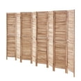 thumbnail image 1 of KFFKFF Wooden Partition, 8-Panel Folding Privacy Barrier, 66.9 Inches High Indoor Slatted Divider, Movable Decorative Screen, Ideal for Space Division in Homes, Offices, Restaurants & Bedrooms, 1 of 9