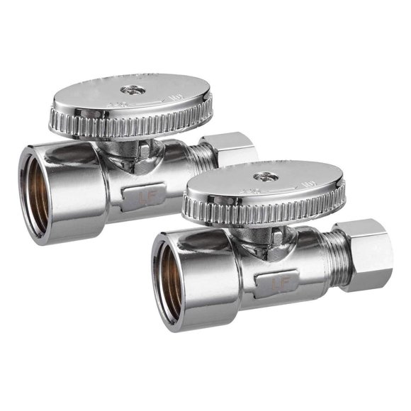Minimprover Paquete de 2 válvulas de latón 1/2" FIP x 3/8" OD