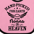 thumbnail image 4 of Inktastic Handpicked for Earth by My Nonna in Heaven with Angel Wings Boys or Girls Baby Bib, 4 of 4