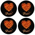thumbnail image 2 of Silicone Non-Slip Drink Coasters with Removable Printed Absorbent Felt Pad - Set of 4 - Love Fall, 2 of 3