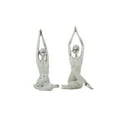 thumbnail image 2 of DecMode Polystone Glam People Sculpture, Silver, 2 - Pieces, 2 of 8