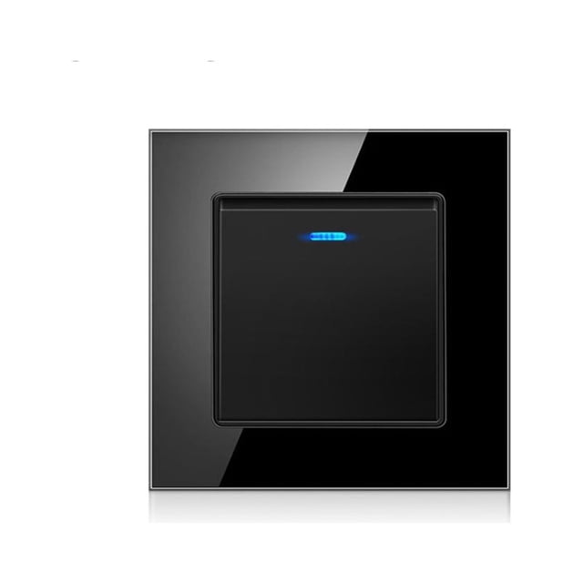 Yuarrent Interruptor de lámpara de Panel de luz, suministros para el hogar, accesorios para el hogar, interruptores de presión, instalación Decoración del hogar Negro/Multicontrol