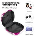 thumbnail image 4 of 1Pc Cute Period Bag Menstrual Cup Pouch, Large Storage Bag Sanitary Purse for Sanitary Napkin Pads, Cute Pink Hearts Doodle Style Pads Organizer for Girls Women, 4 of 6