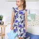 thumbnail image 4 of Balery Butterflies Camisón de princesa para niñas, pijama de algodón con mangas abullonadas, suave y bonito.-XX-Large, 4 of 6