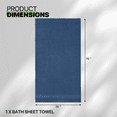 thumbnail image 3 of Magshion Soft Bath Sheet 35x70 inch, 100% Cotton Extra Large Oversized Bath Towel Sheet for Bathroom, High Absorbent, Mineral Blue, 3 of 12