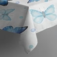 thumbnail image 3 of Blue Butterfly Pattern Rectangle Tablecloth 60"x84",Waterproof Polyester Rectangle Table Cloth, Wipeable Spillproof Polyester Tablecloth for Dining, Camping, Indoor and Outdoor, 3 of 5
