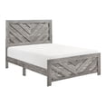 thumbnail image 4 of Rustic Gray Queen Size Bed, With And Rails, Bedroom Essential Piece Bed For Decoration, Made Of Wood Engineered Materials, 4 of 6
