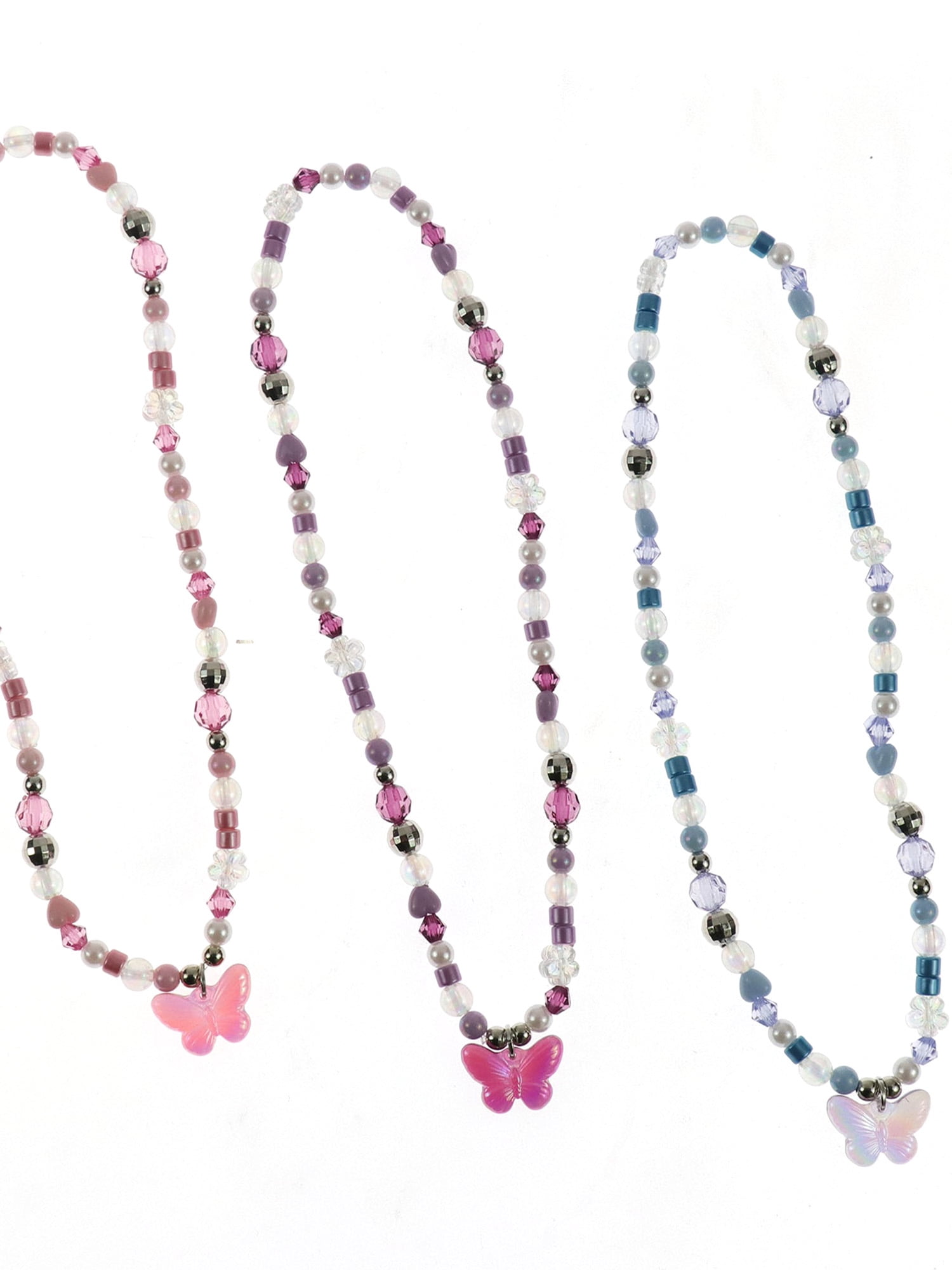 Wonder Nation 3 Pack Butterfly Necklace Set