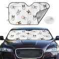 thumbnail image 2 of Fotbe Bbaseball Dog Car Windshield Sunshade | Sun Visor Protector Front Window Shade, Keeps Out UV Rays, Keeps Your Vehicle Cool-Small, 2 of 7