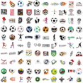 thumbnail image 2 of Pegatinas de fútbol Hebraeos, 100 unidades, impermeables para botellas de agua, 2 of 7