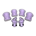 thumbnail image 1 of Protectores de muñeca, codos y rodilleras, protección ergonómica, equipo de protección para niños, juego de almohadillas para patines, ciclismo y Lavanda gris, 1 of 8
