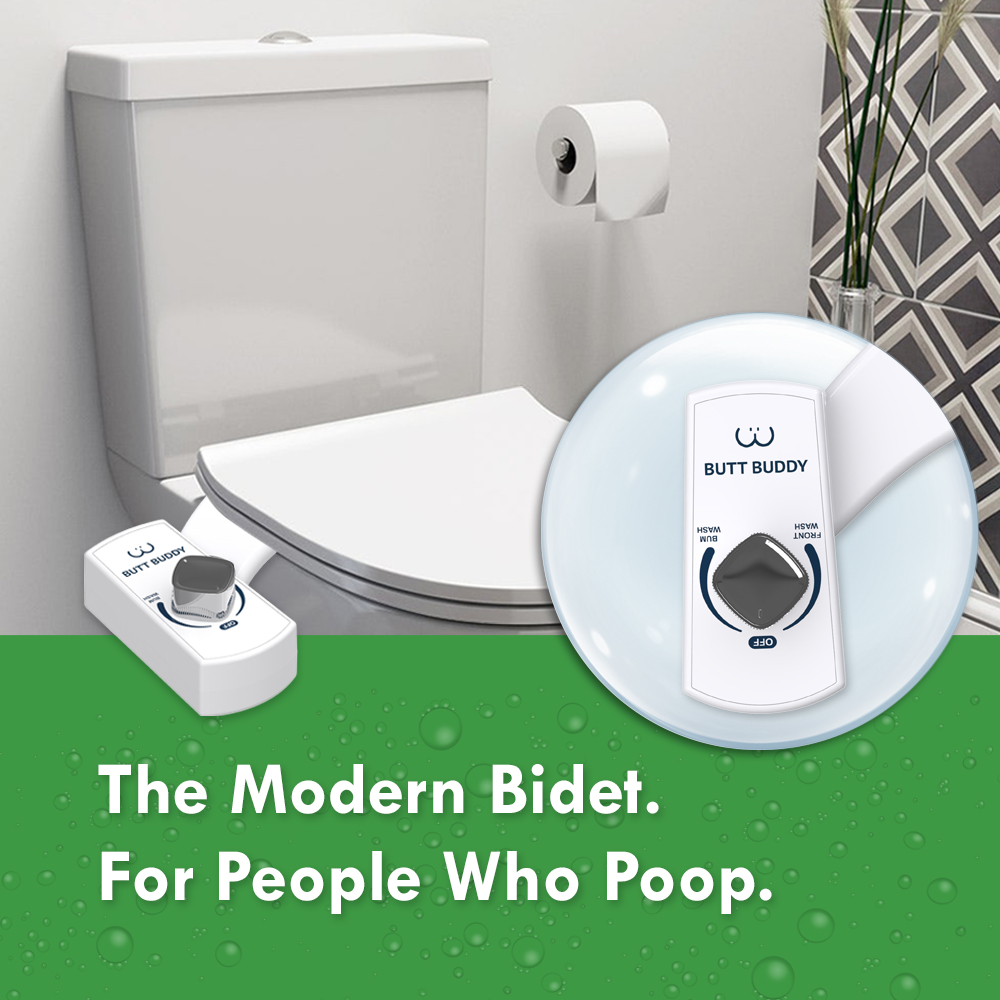 BUTT BUDDY Duo - Rear & Front Water Sprayer Bidet Toilet Attachment