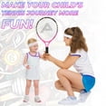 thumbnail image 4 of Raqueta de Tenis AMA SPORT rosa graffiti con Correa de Hombro para Niños, 4 of 6