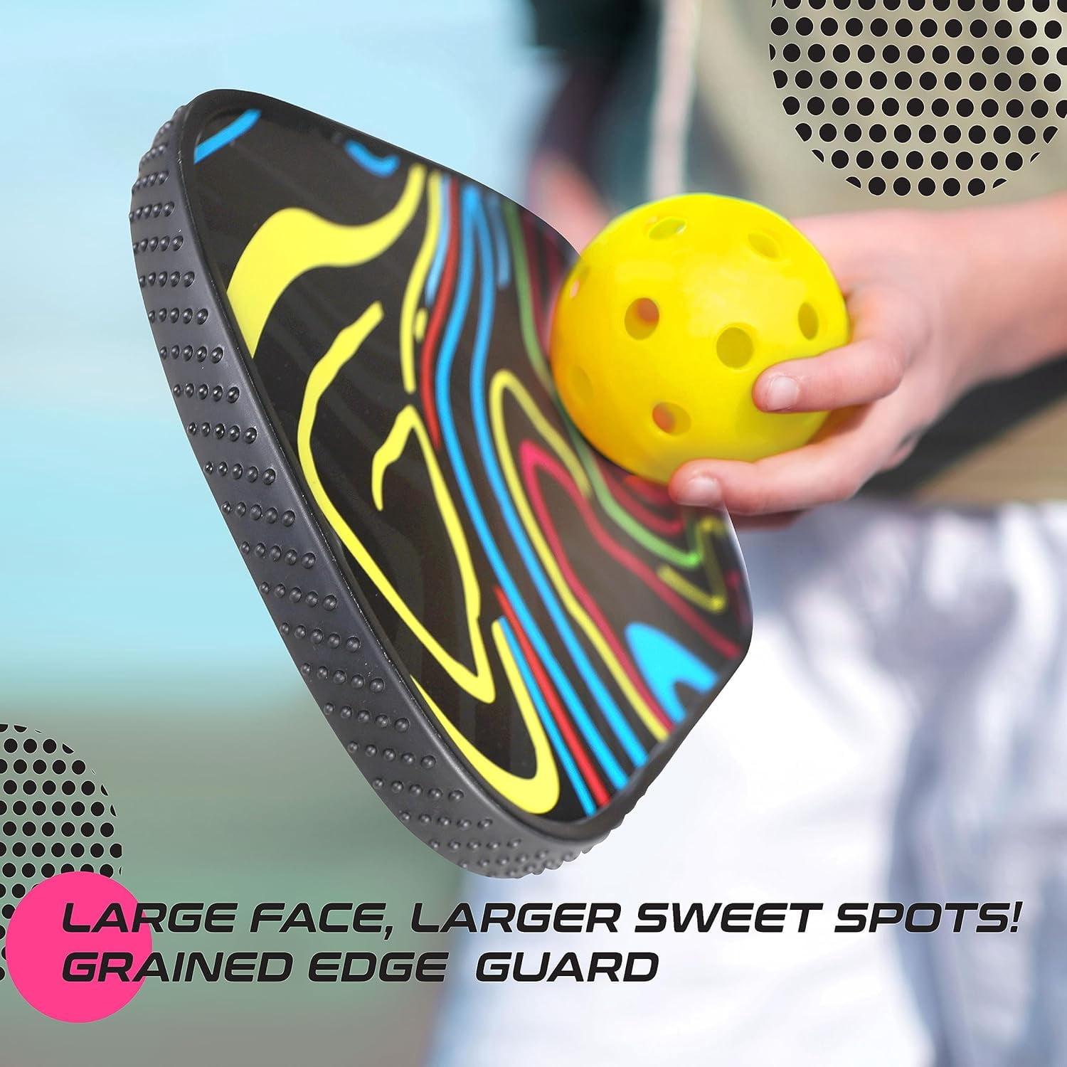 Kasaca Graphite T700 Carbon Fiber Pickleball Paddles, Grained Edge Guard, Honeycomb Core, Large Sweet Spot, Cushion Comfort Grip, USAPA Approved, Cute Paddle for Beginners Players, Women, Men