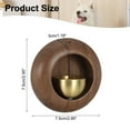 thumbnail image 2 of Uxcell Magnetic Shopkeepers Bell for Door Opening, Woodybeing Door Chime Walnut(Round Egg), 2 of 7
