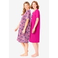 thumbnail image 3 of Dreams & Co. Plus Size 2-Pack Short-Sleeve Sleepshirt, 3 of 6