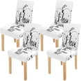 thumbnail image 1 of KXMDXA I Love You to The Moon and Back Valentine's Day Stretch Chair Cover Protector Seat Slipcover for Dining Room Hotel Wedding Party Set of 4, 1 of 5