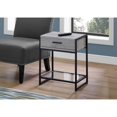 thumbnail image 4 of Contemporary Home Living 22.25" Gray and Black Rectangular Accent Table with Tempered Glass, 4 of 4