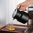 thumbnail image 3 of Stainless Steel Teapot 850ml, Double Wall Vacuum Insulated Stovetop Kettle, Heat Retention Coffee & Tea Pot For Camping, Home Kitchen Use, Durable Brewing Pot With Ergonomic Handle,1000ml-BLACK, 3 of 20