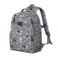 thumbnail image 2 of Border Collie Dog and Flower Florals Backpack for School,Cute School Bag,Schoolbag with Adjustable Shoulder Straps & Padded Back,15.25"x11.5"x5.25", 2 of 6