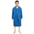 thumbnail image 1 of Sunnyoo Big Boys Flannel Bathrobe Solid Color Sleepwear Night-Robe Warm Soft Homewear, 1 of 4