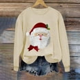 thumbnail image 6 of Women’s Christmas Crewneck Sweatshirt Loose Fit Long Sleeve Holiday Pullover Cute Santa Graphic Top Festive Fall Winter Graphic Tee for Seasonal Celebrations, 6 of 8
