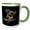 Green/White, variant on 3drose, Funny Puppy Illustration Art of Doberman Dog, 11oz Two-tone Red Mug