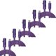 thumbnail image 1 of Cale de transferencia Tipo C Led Purple 2LI 5 Pzas 2m Rápida 100W 2x Tipo C Morado., 1 of 1