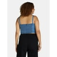 thumbnail image 2 of No Boundaries Denim Corset Top, Women's and Women's Plus, 2 of 4