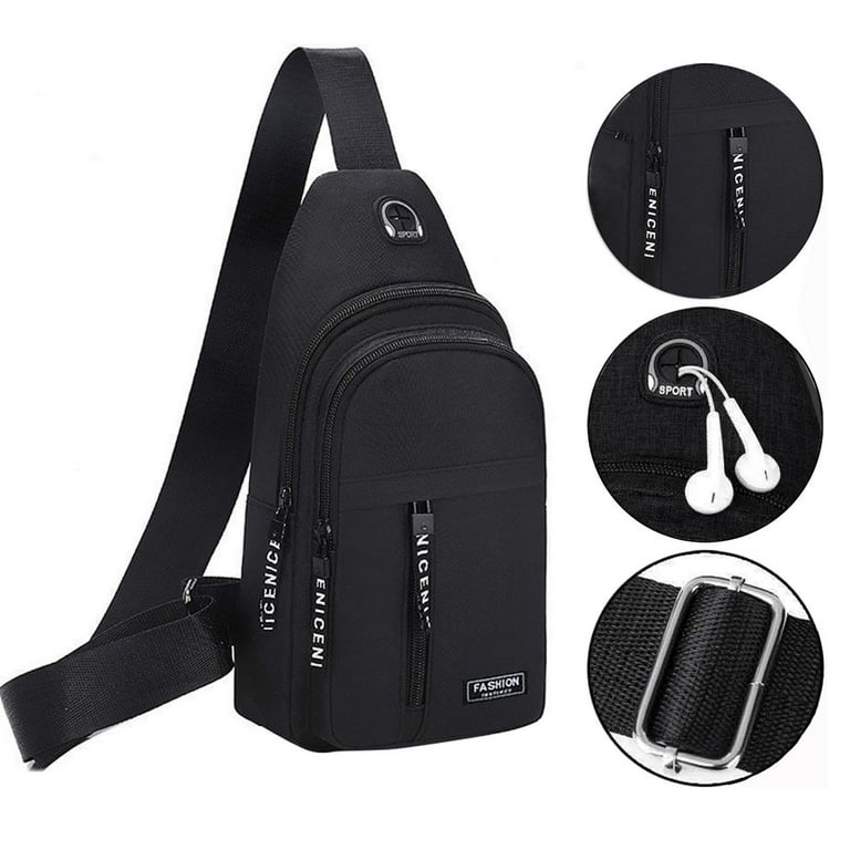 Komiseup Small Strap Backpack Sling Bag for Men Crossbody Backpack with Pockets Strap Backpack Hiking Backpack Multipurpose Crossbody Chest Bag Walmart