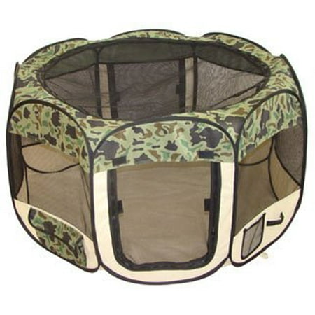 Camouflage Pet Dog Cat Tent Puppy Playpen Exercise Pen M by