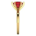 thumbnail image 3 of Solitaire Engagement Ring for Women - 3ct Simulated Ruby in 14K Yellow Gold Promise Ring, 3 of 6