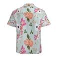thumbnail image 3 of High Quality Hawaiian Shirts for Men Short Sleeve Aloha Beach Shirt Floral Summer Casual Button Down Shirts Blouses HMKX7E, 3 of 7