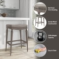 thumbnail image 2 of Hillsdale Vetrina 27" Fabric Traditional Counter Stool in Weathered Gray, 2 of 8