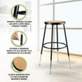 thumbnail image 2 of National Public Seating 6200 Series 32.5" Adjustable Stool, Black, 2 of 10