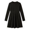thumbnail image 2 of WGIZCVO Girls Long Sleeve Dresses Ribbed Knit Fall Winter Dress Crew Neck Casual A Line Dress with Pocket, 2 of 8