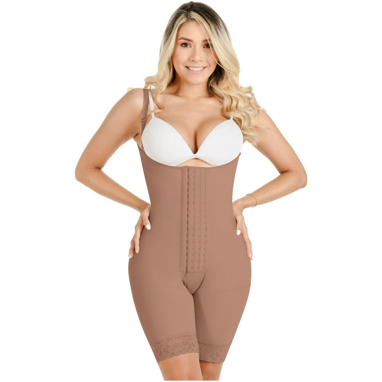 SONRYSE 047BF Fajas Colombianas Reductoras Postpartum Butt Lifter Shapewear  for Women Cocoa L