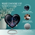 thumbnail image 3 of SABURIAL Eiffel Tower Urn - Beautiful Heartshape Small Keepsake Urn for Adult Female Ashes - Perfect Memorial Urns for Human Ash - Combo - 8 Inch Large & 3 Inch, 3 of 7