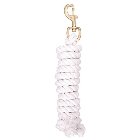 Tough 1 Economy Cotton Lead with Trigger Bolt Snap, White, 3/4-In. x 8 1/2-Feet
