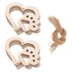 thumbnail image 2 of Wood Crafts For Diy Wooden Heart Embellishments Craft Enthusiasts Light Yellow 10.00X8.80X0.20CM Diy Craft 30Pcs, 2 of 4